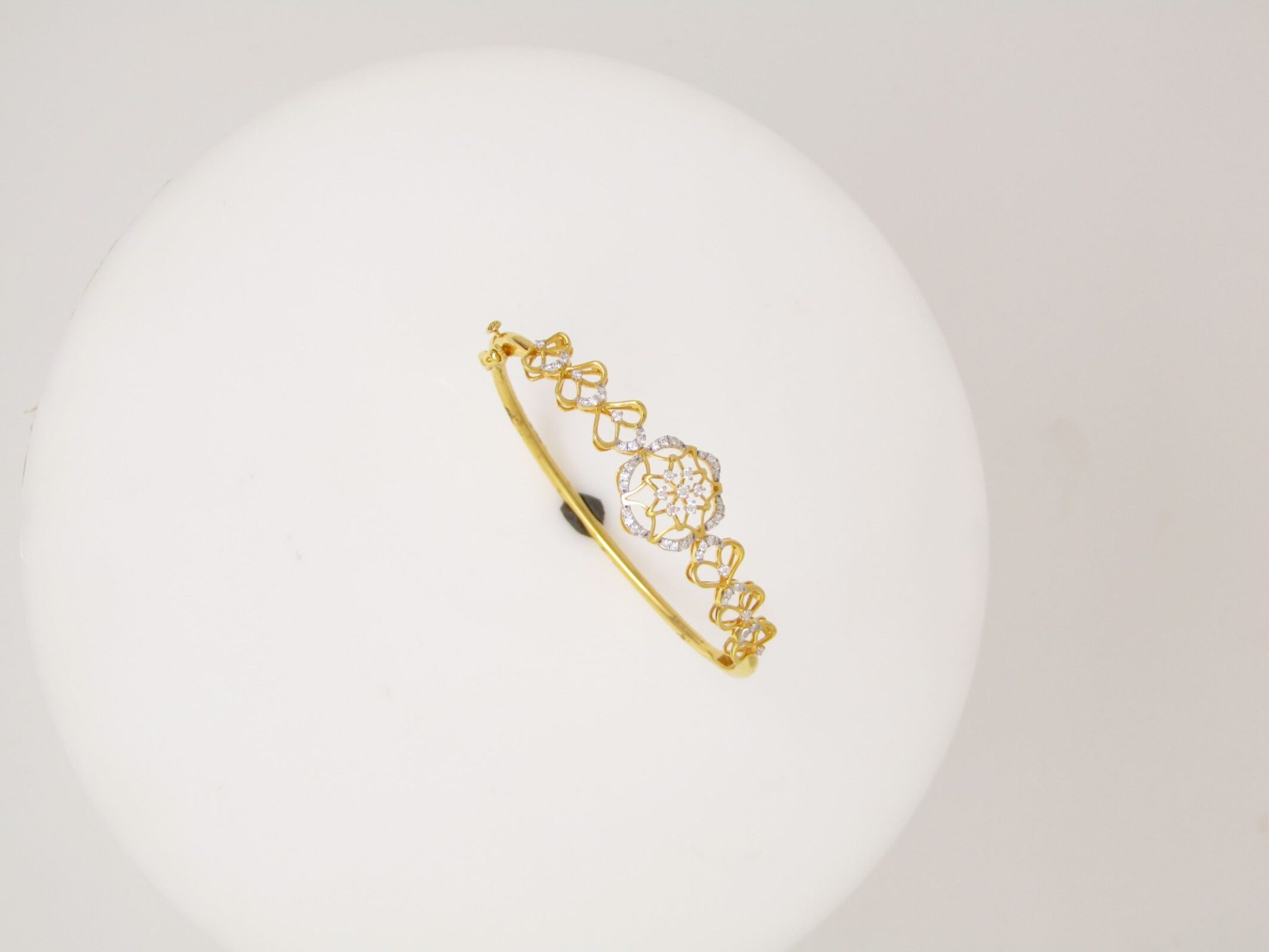 Diamond Hinged Bangle